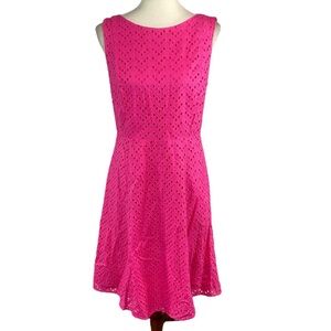 NWT Liz Claiborne eyelet dress pink, sleeveless, knee-length dress size 12
